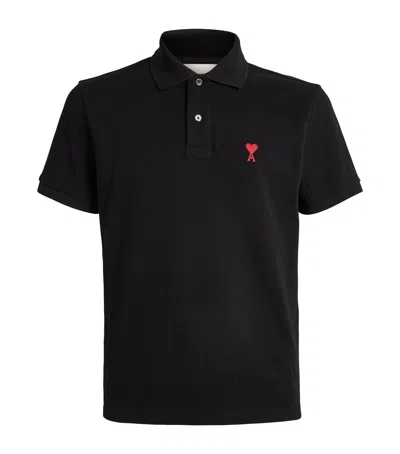 AMI ALEXANDRE MATTIUSSI ORGANIC COTTON AMI DE COEUR POLO SHIRT