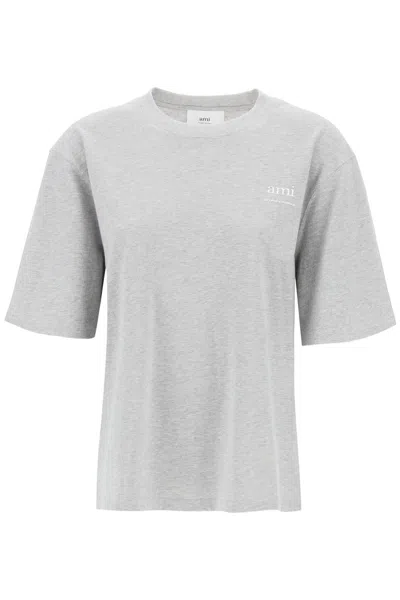 Ami Alexandre Mattiussi Ami Paris Organic Cotton T-shirt In Grey