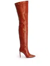 Ami Alexandre Mattiussi 90mm Leather Over-the-knee Boots In Brown