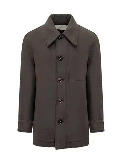 Ami Alexandre Mattiussi Overshirt In Wool - Fall/winter 2025 In Gray