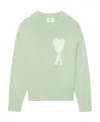 Ami Alexandre Mattiussi Oversize Ami De Coeur Jumper In Green