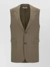 Ami Alexandre Mattiussi Dove Grey Wool Oversize Long Vest