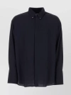 AMI ALEXANDRE MATTIUSSI OVERSIZE SHIRT WITH CURVED HEM AND BUTTON-DOWN COLLAR