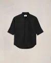 Ami Alexandre Mattiussi Oversize Shirt With Mao Collar Black Unisex In Black