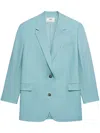 Ami Alexandre Mattiussi Oversize Single-breasted Blazer In Blue