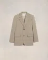 Ami Alexandre Mattiussi Oversize Two Buttons Jacket Neutrals For Women