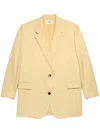 Ami Alexandre Mattiussi Oversize Virgin Wool Blazer In Yellow