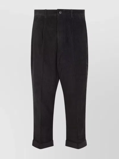 Ami Alexandre Mattiussi Ami Paris Pleated Trousers With Cuffed Hems In Blue