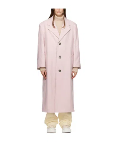 Ami Alexandre Mattiussi Oversized Lapel Coat In Pink