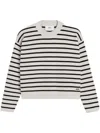 Ami Alexandre Mattiussi Horizontal-stripe Jumper In White