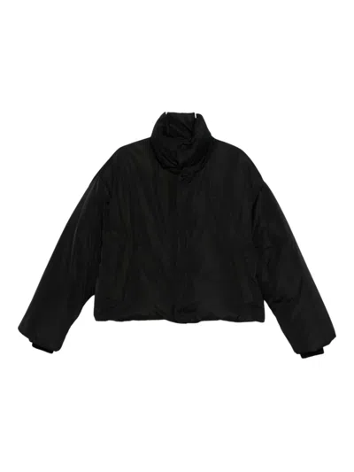 Ami Alexandre Mattiussi Padded Black Bomber Jacket With High Neck