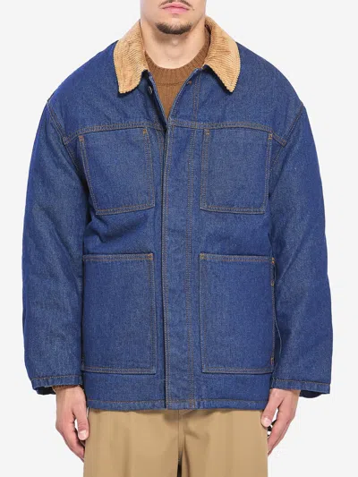 AMI ALEXANDRE MATTIUSSI PADDED DENIM JACKET