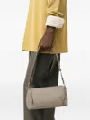 Ami Alexandre Mattiussi Padded Leather Marcel Shoulder Bag In Neutral