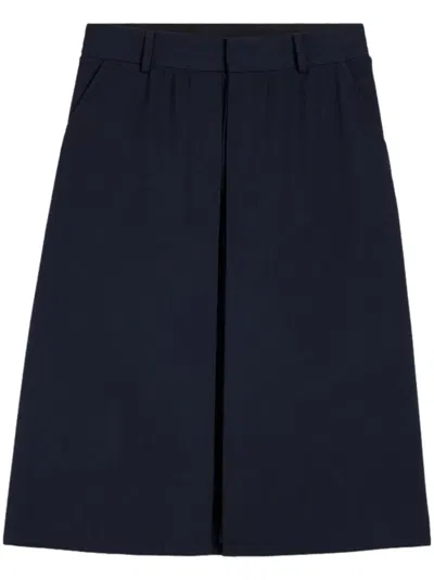 Ami Alexandre Mattiussi Paneled Knee-length Shorts In Navy Blue