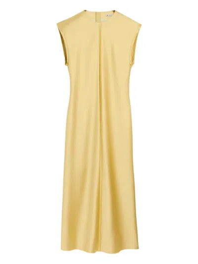 Ami Alexandre Mattiussi Panelled Midi Dress In Yellow