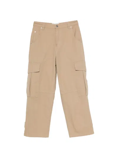 Ami Alexandre Mattiussi Ami Paris Panelled Straigh-leg Cargo Pants In Neutral