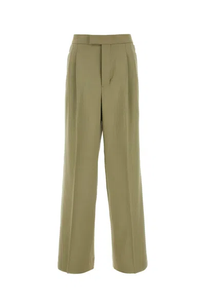 Ami Alexandre Mattiussi Ami Paris High Waist Straight Leg Pants In Green