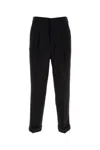 Ami Alexandre Mattiussi Wool Wide-leg Pant Cropped Length