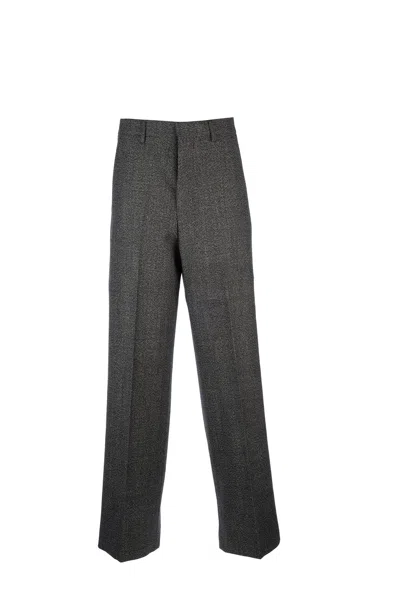 Ami Alexandre Mattiussi Pantaloni In Dark Coffee Off White