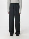 Ami Alexandre Mattiussi Light Wool Twill Pant Elastique Anthracite In Black