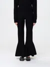 Ami Alexandre Mattiussi Fluted Trousers With Long Length And Flared Design In Schwarz
