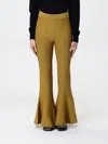 Ami Alexandre Mattiussi Fluted Hem High Waist Stretch Trousers In Bunt