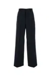 Ami Alexandre Mattiussi Wide Legged Pinstripe Trousers With In Blue