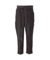 Ami Alexandre Mattiussi Textured Velvet Effect Trousers With 5 Pockets In Gray