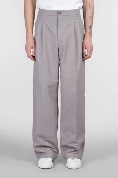 AMI ALEXANDRE MATTIUSSI PANTS IN GREY COTTON