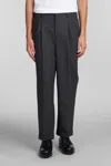 Ami Alexandre Mattiussi Carrot Wool Cropped Trousers In Grey