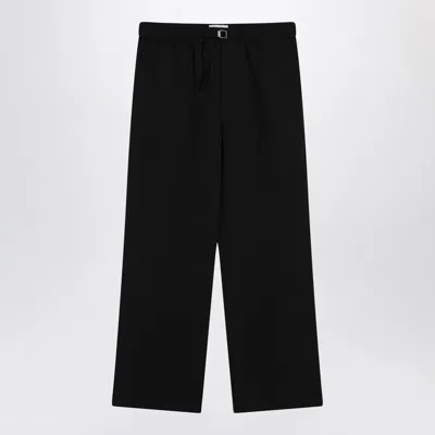 AMI ALEXANDRE MATTIUSSI PANTS WIDE BLACK IN COTTON