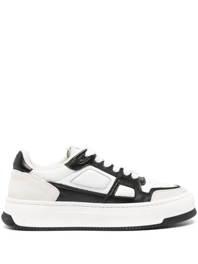 Ami Alexandre Mattiussi Arcade Low-top Leather Sneakers In White