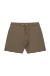 Ami Alexandre Mattiussi Paris Ami De Coeur-embroidered Drawstring Shorts In Gris Fume