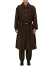 AMI ALEXANDRE MATTIUSSI PARIS BELTED LONG OVERSIZED COAT