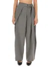 AMI ALEXANDRE MATTIUSSI PARIS BELTED WIDE LEG PANTS