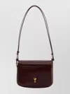 Ami Alexandre Mattiussi Ami Paris Chocolate Leather Paris Paris Crossbody Bag In Brown