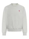 Ami Alexandre Mattiussi Ami De Coeur Light Grey Sweatshirt In Grey