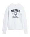 Ami Alexandre Mattiussi Long-sleeve Sweatshirt With Collegiate-style Emblem In White