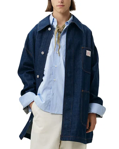 Ami Alexandre Mattiussi Ami Paris Men Ami Paris Heritage Insert Cotton Work Jacket In Blue