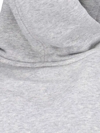 Ami Alexandre Mattiussi Paris Logo Hoodie In Grey