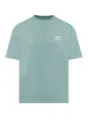 Ami Alexandre Mattiussi Logo Printed Boxy Cotton T-shirt In Green