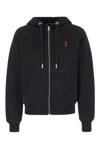 AMI ALEXANDRE MATTIUSSI PARIS LOGO-PRINTED DRAWSTRING HOODIE