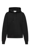 Ami Alexandre Mattiussi Paris Long-sleeved Drawstring Hoodie In Black