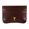 Ami Alexandre Mattiussi Paris Paris Cardholder - Leather - Bordeaux In White