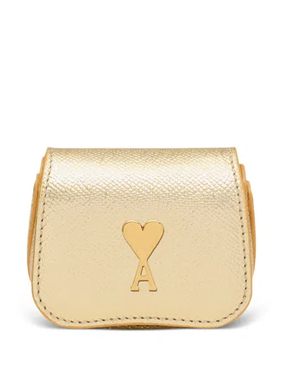 Ami Alexandre Mattiussi Paris Paris Clutch Bag In Gold