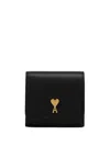 Ami Alexandre Mattiussi Paris Paris Leather Wallet In Black