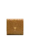 Ami Alexandre Mattiussi Paris Paris Compact Wallet In Brown