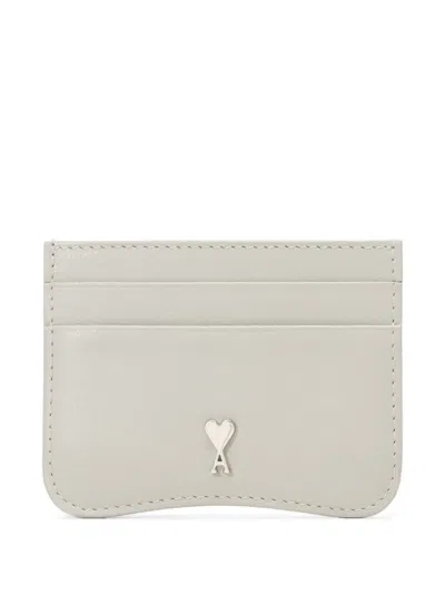 Ami Alexandre Mattiussi Paris Paris Cowhide-leather Card Holder In グレー