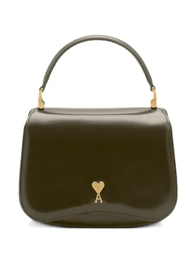 Ami Alexandre Mattiussi Green Cow Leather Top Handle Paris Paris Bag Green