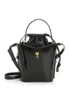 Ami Alexandre Mattiussi Paris Paris Mini Bucket Bag In Black